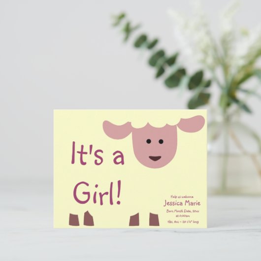 Baa Baa Baby Kaart (Staand voorkant)