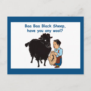 Baa Baa Black Sheep Briefkaart