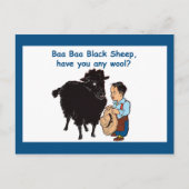 Baa Baa Black Sheep Briefkaart (Voorkant)