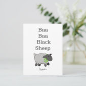 Baa Baa Black Sheep Briefkaart (Staand voorkant)