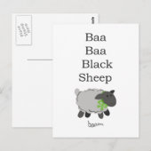 Baa Baa Black Sheep Briefkaart (Voorkant / Achterkant)