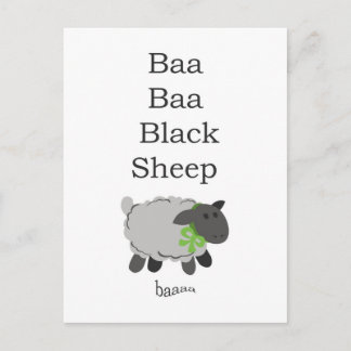 Baa Baa Black Sheep Briefkaart