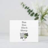 Baa Baa Black Sheep Briefkaart (Staand voorkant)