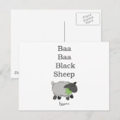 Baa Baa Black Sheep Briefkaart (Voorkant / Achterkant)