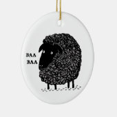 Baa Baa Black Sheep Cute Custom Holiday Ornament (Rechts)