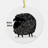 Baa Baa Black Sheep Cute Custom Holiday Ornament (Voorkant)