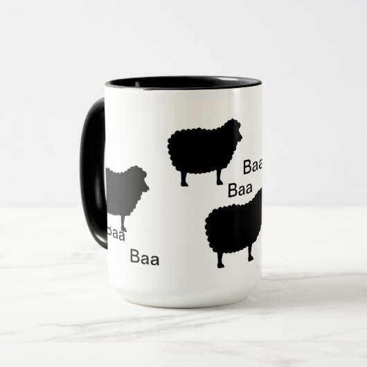 Baa Baa Black Sheep Mok (Voorkant links)