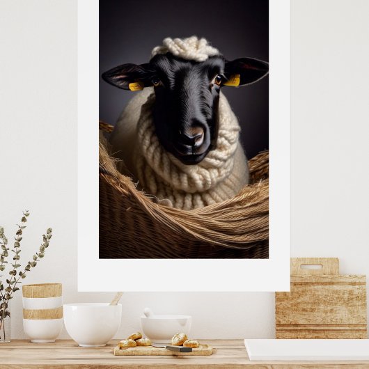Baa Baa Black Sheep Poster (Keuken)