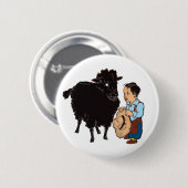 Baa Baa Black Sheep Ronde Button 5,7 Cm (Voorkant /achterkant)