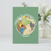 Baa, Baa, Black Sheep Verjaardagsfeest Collectie Bedankkaart (Staand voorkant)