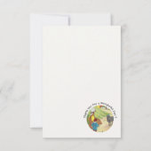 Baa, Baa, Black Sheep Verjaardagsfeest Collectie Bedankkaart (Achterkant)