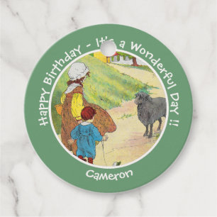 Baa, Baa, Black Sheep Verjaardagsfeestje Collectie Bedankjes Labels