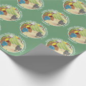 Baa, Baa, Black Sheep Verjaardagsfeestje Collectie Cadeaupapier (Hoek)