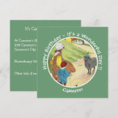 Baa, Baa, Black Sheep Verjaardagsfeestje Collectie Kaart (Voorkant / Achterkant)