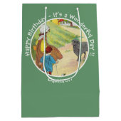 Baa, Baa, Black Sheep Verjaardagsfeestje Collectie Medium Cadeauzakje (Achterkant)