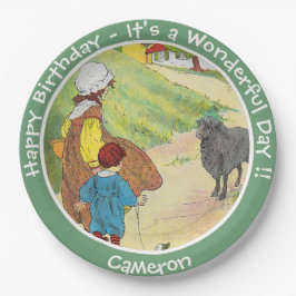 Baa, Baa, Black Sheep Verjaardagsfeestje Collectie Papieren Bordje