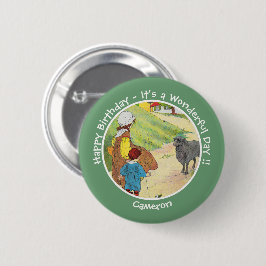 Baa, Baa, Black Sheep Verjaardagsfeestje Collectie Ronde Button 5,7 Cm