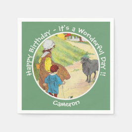 Baa, Baa, Black Sheep Verjaardagsfeestje Collectie Servet