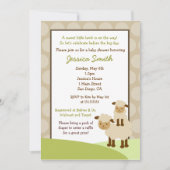 Baa Baa Sheep Baby shower Nodig neutraal uit Kaart (Voorkant)