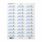 Baa Baa Sheep (Blauw) Aangepaste Adresetiketten (3 Etiket (Full Sheet)