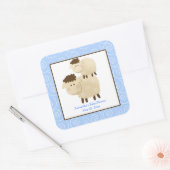 Baa Baa Sheep Blue SQUARE Favor Sticker (Envelop)