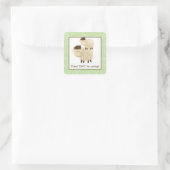 Baa Baa Sheep Lamb Square Envelope Seals 20 Vierkante Sticker (Tas)