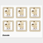 Baa Baa Sheep Neutral SQUARE Favor Sticker (Vel)