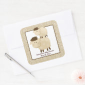 Baa Baa Sheep Neutral SQUARE Favor Sticker (Envelop)