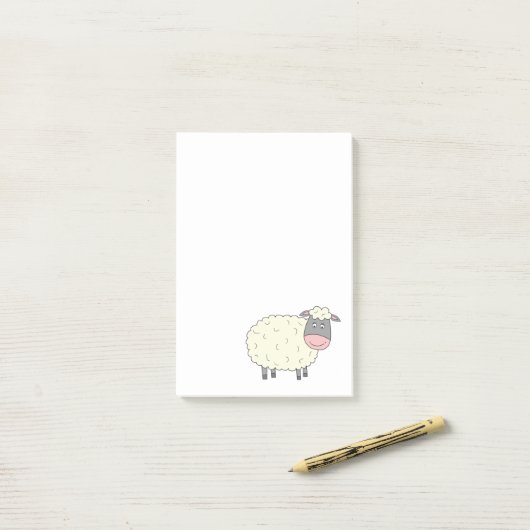 Baa Baa Sheep Post-it® Notes (Op bureau)