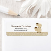 Baa Baa Sheep (Tan) Aangepaste Adresetiketten (30) Etiket (Insitu)