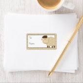 Baa Baa Sheep Tan Swirl Gift Label Label (Insitu)