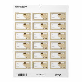 Baa Baa Sheep Tan Swirl Gift Label Label (Full Sheet)