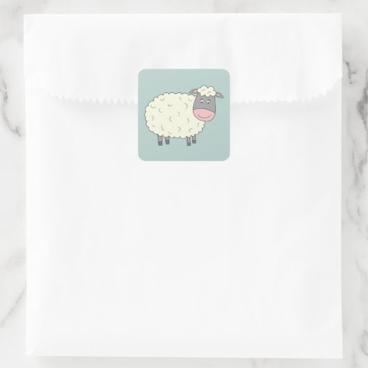Baa Baa Sheep Vierkante Sticker (Tas)
