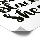 Baa Baa Zwarte Schaap Glitter Poster (Hoek)