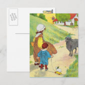 Baa, baa, zwarte schapen, heb je wol? briefkaart (Voorkant / Achterkant)