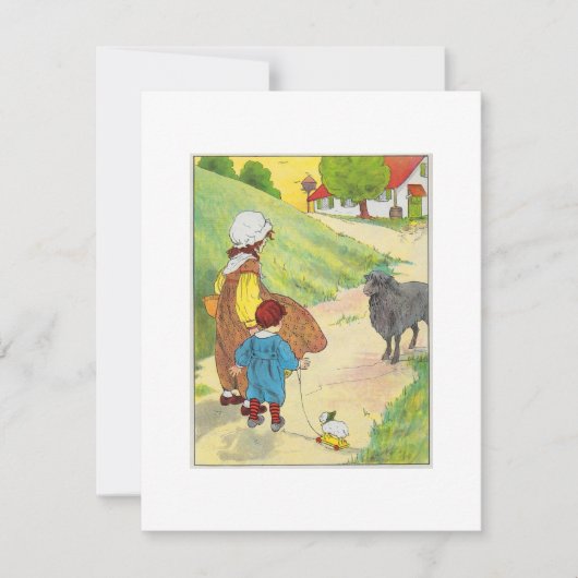 Baa, baa, zwarte schapen, heb je wol? kaart (Voorkant)