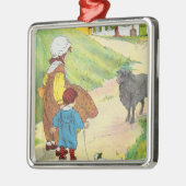 Baa, baa, zwarte schapen, heb je wol? metalen ornament (Links)