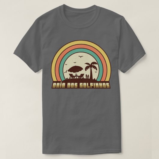 Baa dos Golfinhos Retro Sunset Style T-shirt (Design voorkant)