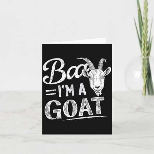 Baa geit kostuum dier grappig Halloween feest Kaart (Voorkant)