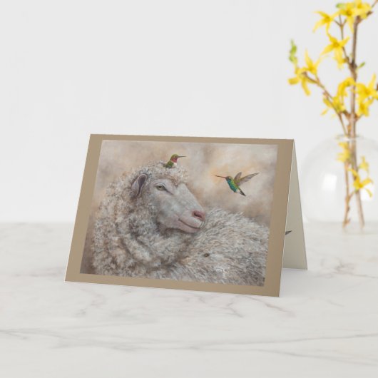 Baa Hum Bug Kaart (Gele Bloem)