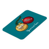 Baa Humbug Baubles kerstmis en Snoep Cartoon Magneet (Linkerzijde)