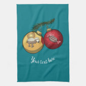 Baa Humbug Baubles kerstmis en Snoep Cartoon Theedoek (Verticaal)