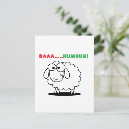 Baa....Humbug! Briefkaart (Staand voorkant)