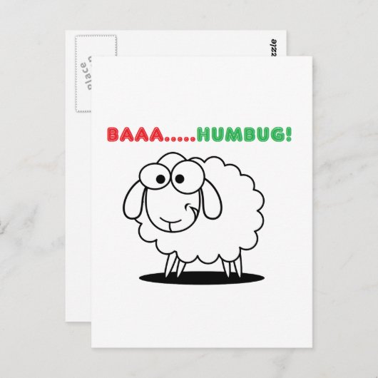 Baa....Humbug! Briefkaart (Voorkant / Achterkant)