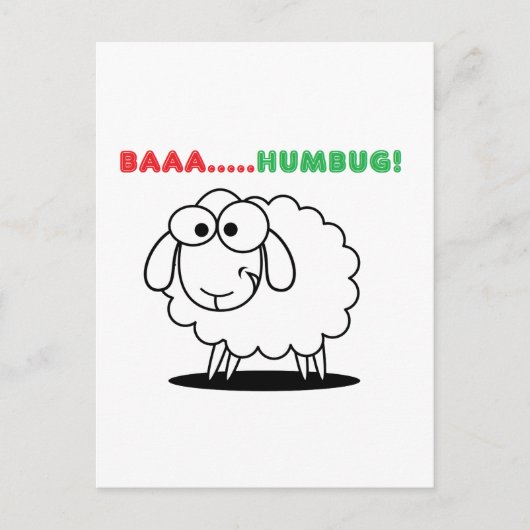 Baa....Humbug! Briefkaart (Voorkant)