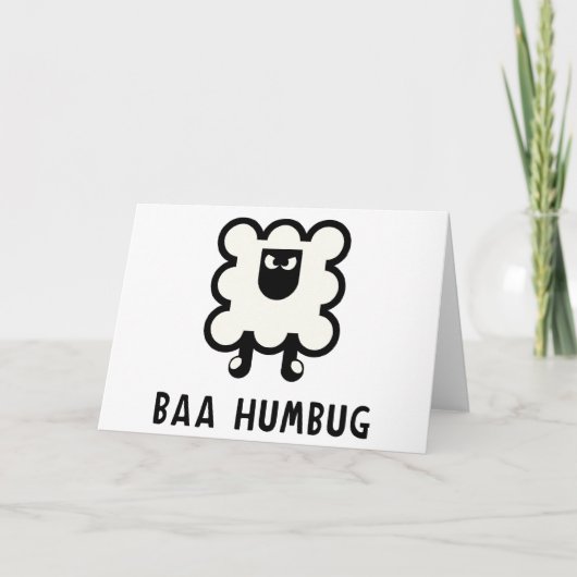 Baa Humbug Feestdagen Kaart (Voorkant)
