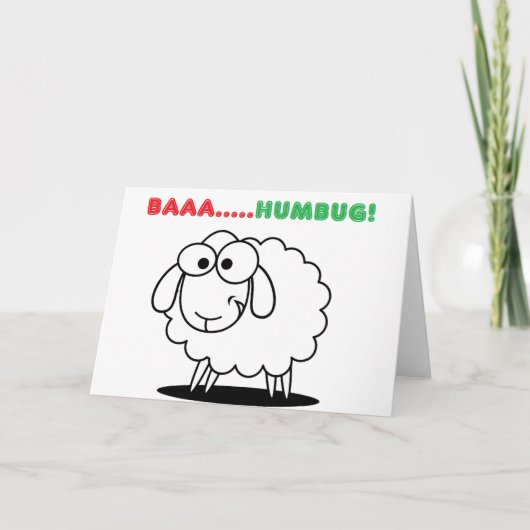 Baa... Humbug! Feestdagen Kaart (Voorkant)
