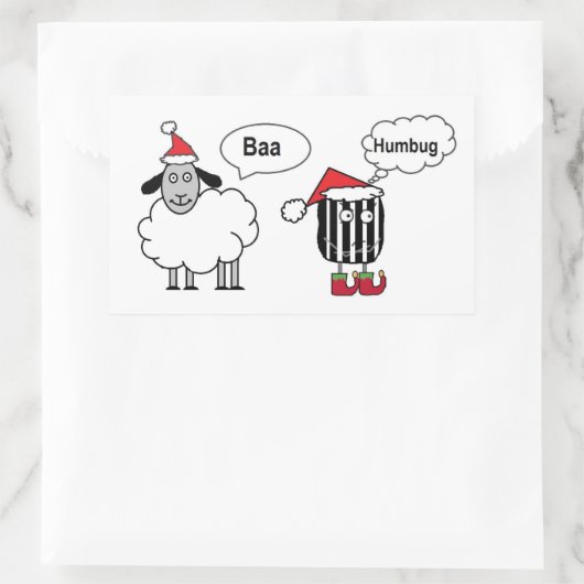 Baa Humbug Funny Festive Glossy Stickers (Tas)