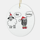 Baa Humbug Funny Kerstversier Keramisch Ornament (Links)