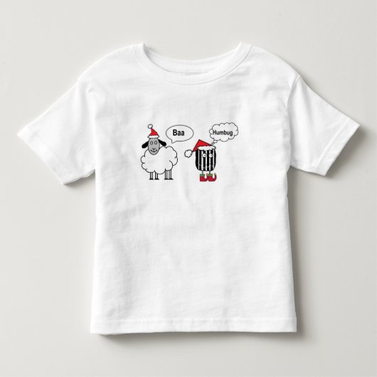 Baa Humbug Funny Sheep Cartoon Kinder Shirts (Voorkant)